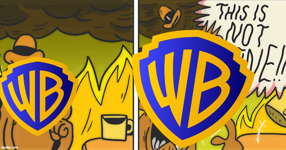 warner bros after furiosa flopped | image tagged in this is not fine,prediction,warner bros discovery | made w/ Imgflip meme maker