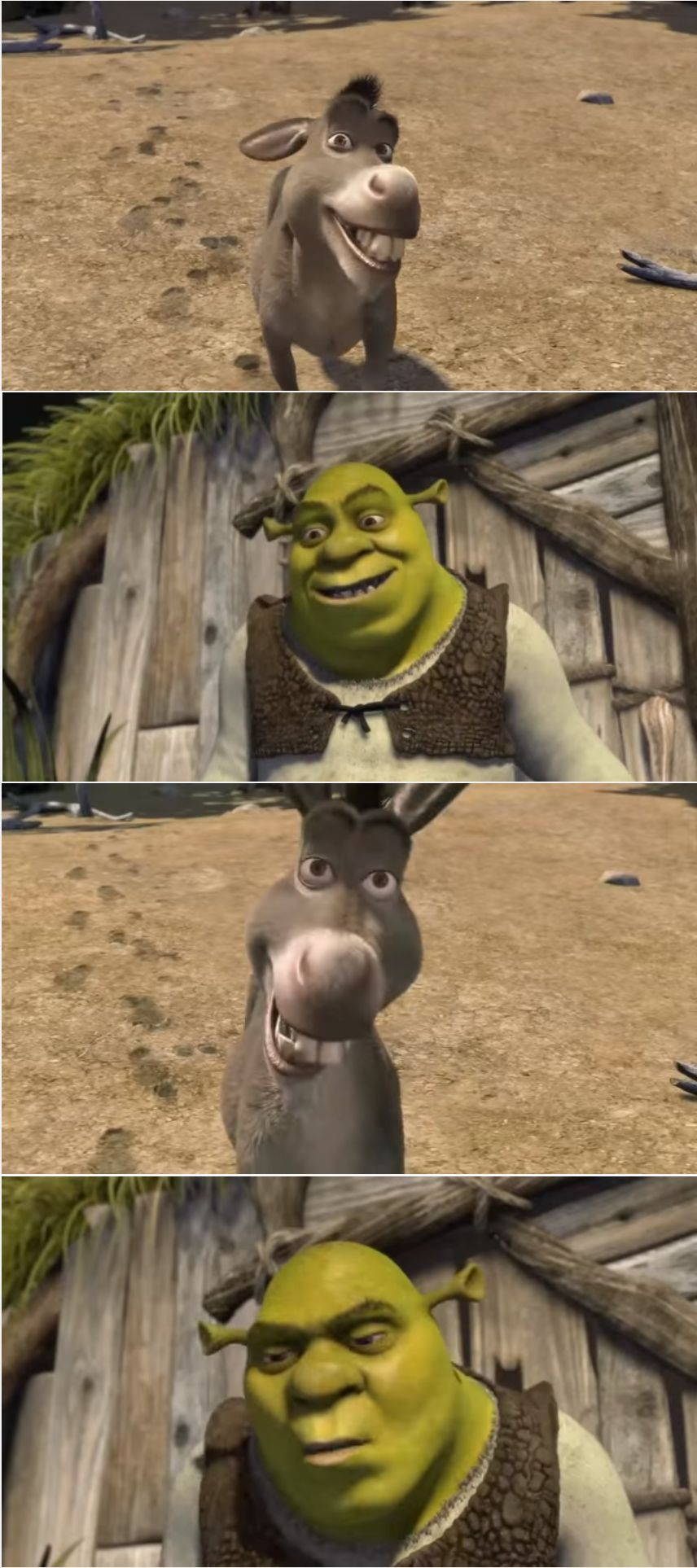 Really? No - Shrek and Donkey Blank Meme Template