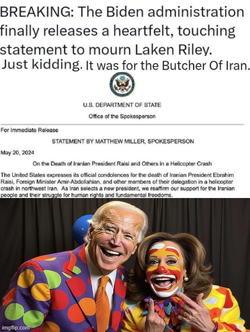 Just went you thought the Kamala and Joe Clown Show could not get any worse! | image tagged in idiots,morons,sam elliott special kind of stupid,biden,kamala harris | made w/ Imgflip meme maker