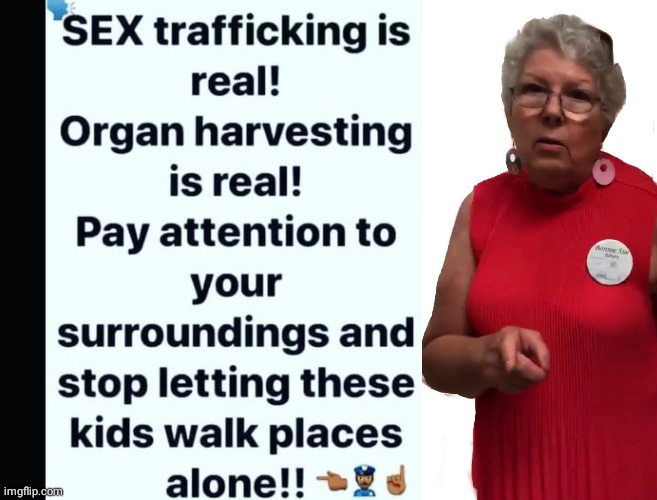 Kids stranger danger | image tagged in church lady,human,traffic | made w/ Imgflip meme maker