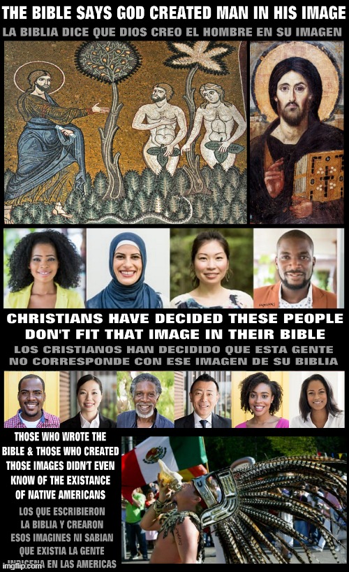 image tagged in fairy tales,bible,jesus,native americas,god,religion | made w/ Imgflip meme maker