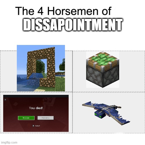 Four horsemen of | DISSAPOINTMENT | image tagged in four horsemen of | made w/ Imgflip meme maker