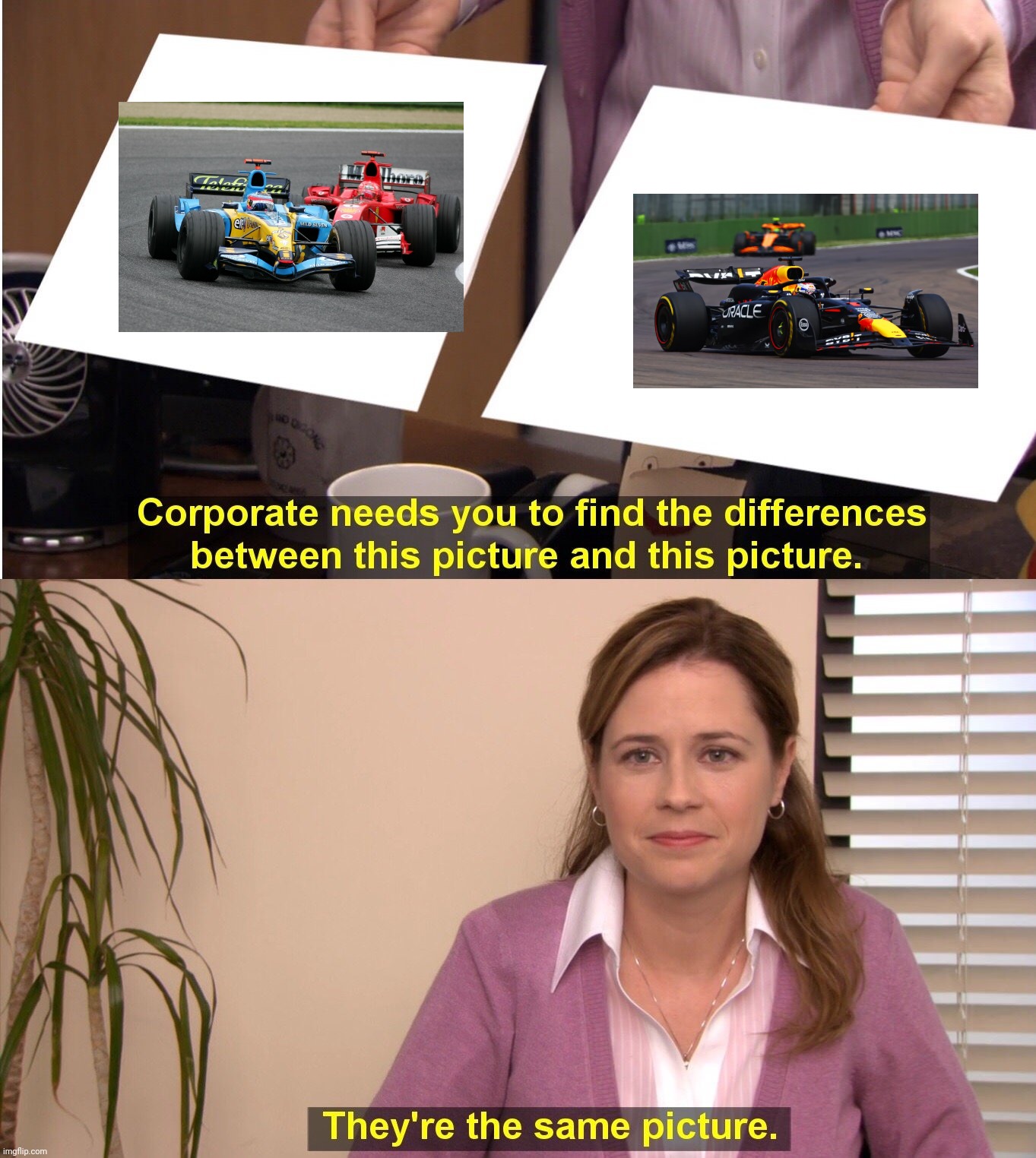 They're The Same Picture Meme | image tagged in memes,they're the same picture,ferrari,formula 1,red bull,italy | made w/ Imgflip meme maker