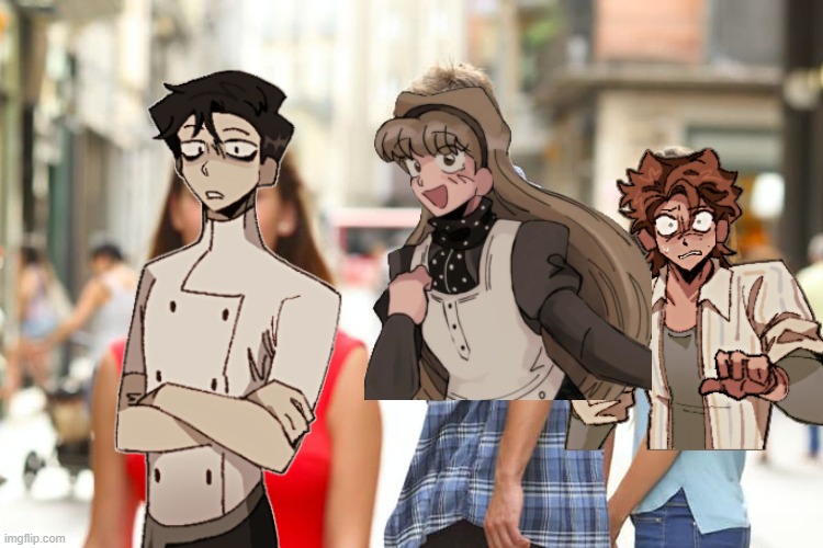 Distracted Manon | image tagged in memes,distracted boyfriend | made w/ Imgflip meme maker