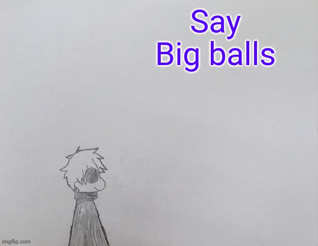 Temp by anybadboy | Say Big balls | image tagged in temp by anybadboy | made w/ Imgflip meme maker