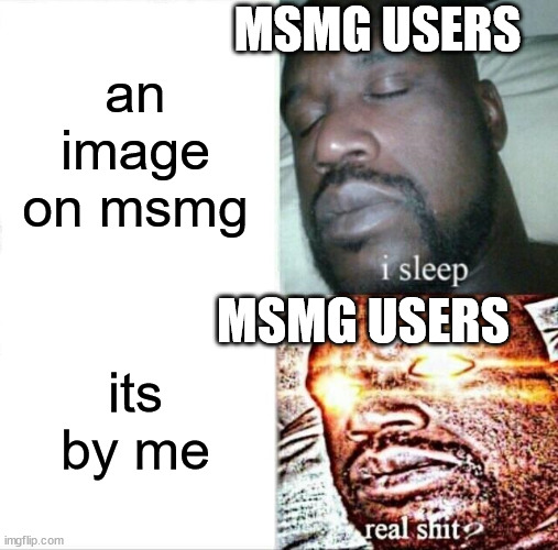 Sleeping Shaq | MSMG USERS; an image on msmg; MSMG USERS; its by me | image tagged in memes,sleeping shaq | made w/ Imgflip meme maker