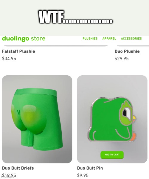 WHAT DUH HEEEEEEEEEEEELL | WTF.................. | image tagged in memes,duolingo bird,shop,weird | made w/ Imgflip meme maker