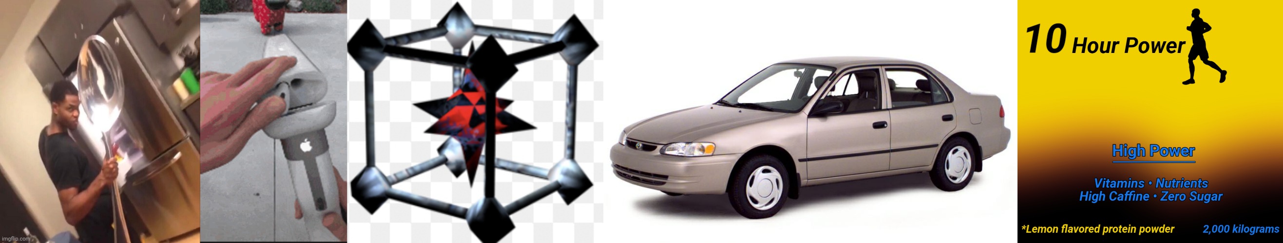 image tagged in comically large spoon,airpod shotty,subspace tripmine,2000 toyota corolla | made w/ Imgflip meme maker