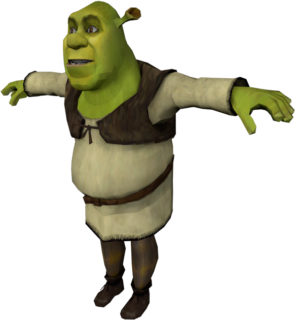 Shrek t-pose Blank Meme Template