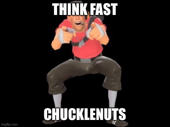 THINK FAST CHUCKLENUTS | THINK FAST CHUCKLENUTS | image tagged in think fast chucklenuts | made w/ Imgflip meme maker