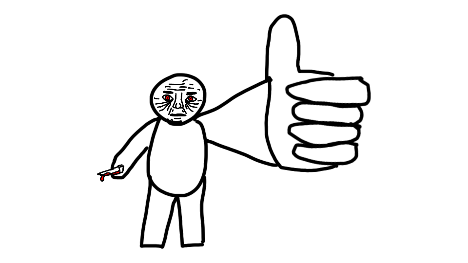 Creepy Thumbs Up Blank Meme Template