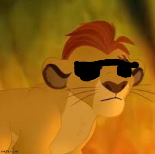 I gave him sunglasses | image tagged in kion crybaby | made w/ Imgflip meme maker