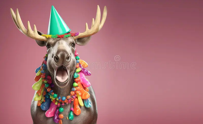 High Quality Moose Birthday Blank Meme Template