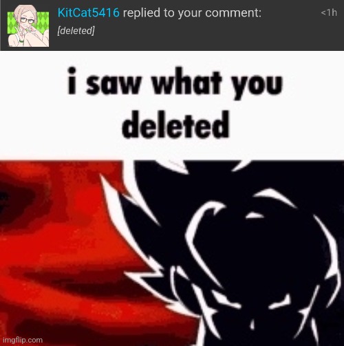 @KitCat5461 | image tagged in i saw what you deleted | made w/ Imgflip meme maker