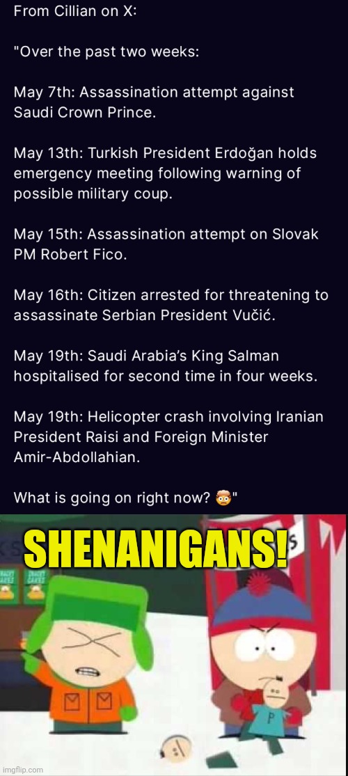Just Saying | SHENANIGANS! | image tagged in shenanigans,government,terrorism | made w/ Imgflip meme maker