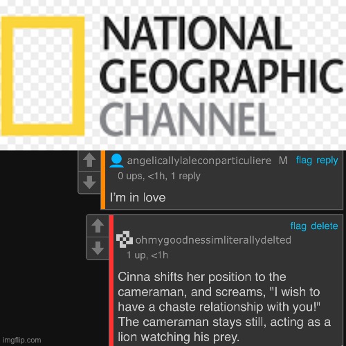 episode after-credits bloopers | image tagged in national geographic channel | made w/ Imgflip meme maker