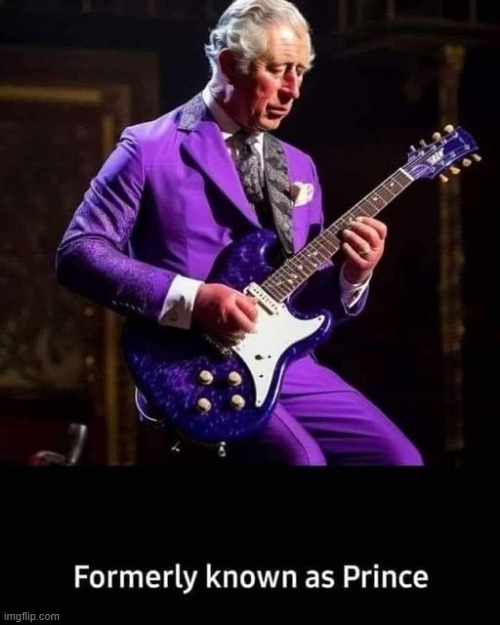 meme pic King Charles playing guitar | image tagged in king charles | made w/ Imgflip meme maker