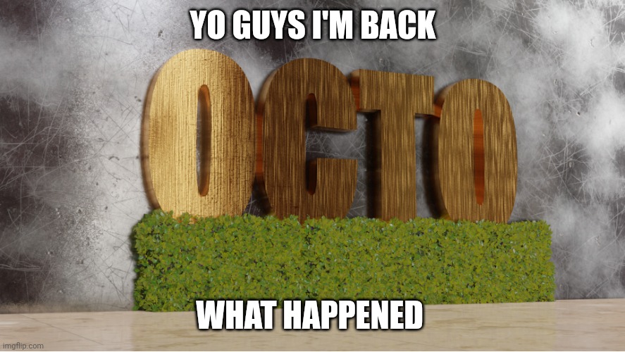 0cto temp | YO GUYS I'M BACK; WHAT HAPPENED | image tagged in 0cto temp | made w/ Imgflip meme maker