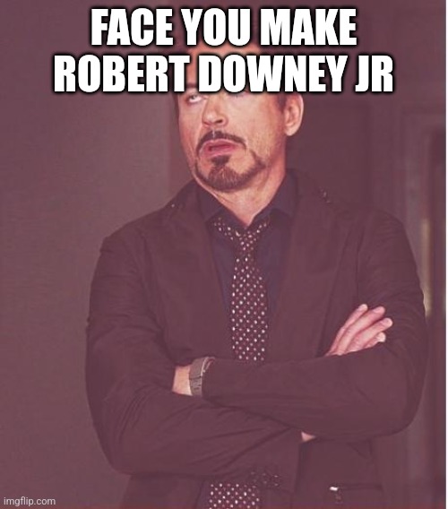 Face You Make Robert Downey Jr Meme | FACE YOU MAKE ROBERT DOWNEY JR | image tagged in memes,face you make robert downey jr | made w/ Imgflip meme maker