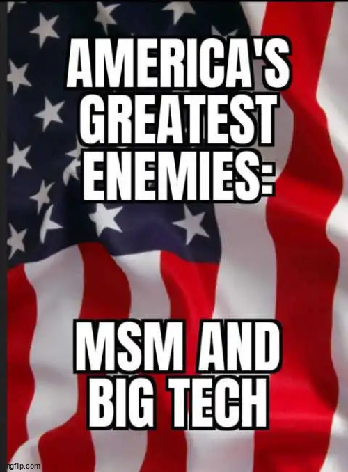 The biggest enemies of America | image tagged in biggest enemies of america,misleadia,big tech | made w/ Imgflip meme maker