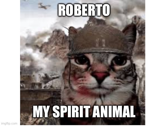 Blank White Template | ROBERTO; MY SPIRIT ANIMAL | image tagged in blank white template | made w/ Imgflip meme maker