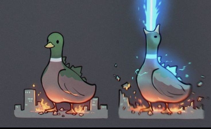 Goose-Zilla 2 Blank Meme Template