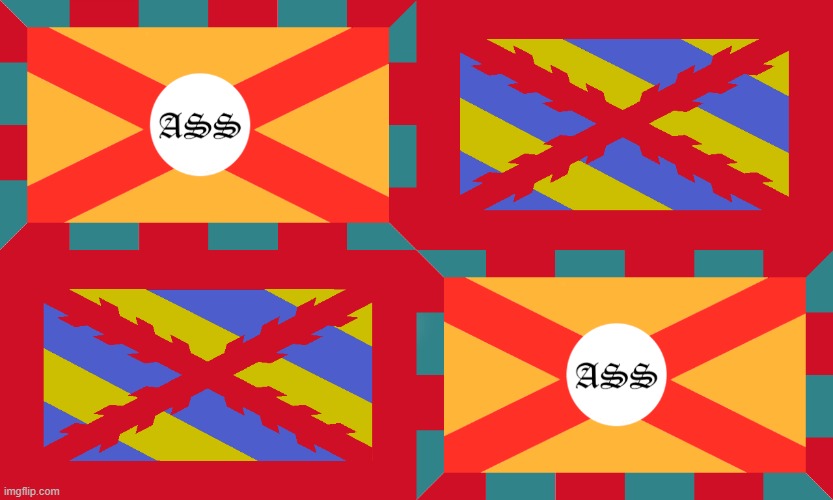 Redesigned flag of ASS (AntiSkibidiSigmas) | image tagged in antiskibidisigmas alternative flag | made w/ Imgflip meme maker