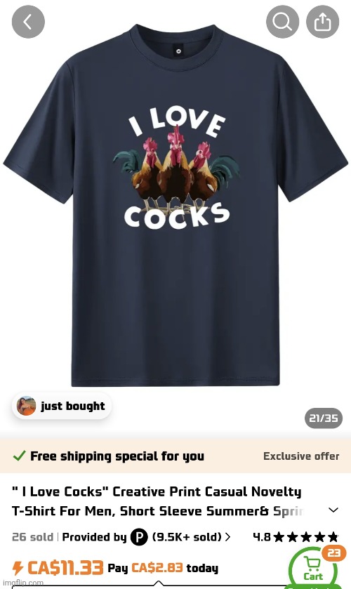 fucking awesome temu shirt | made w/ Imgflip meme maker
