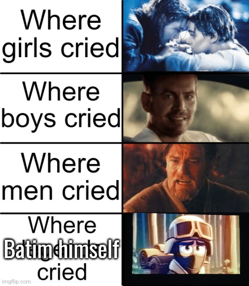 When we finished the project I made. I was so heartbroken. But there was a "Bueatiful Sadness" to it. | Batim himself | image tagged in where girls cried,sad,pakistan,movie,cartoon,bueatiful sadness | made w/ Imgflip meme maker