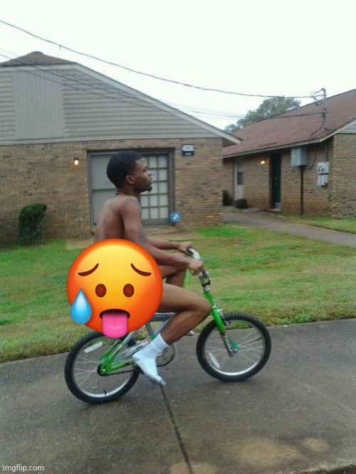 no genitals were exposed but I felt like censoring that part cuz yk | image tagged in black guy riding bike naked | made w/ Imgflip meme maker