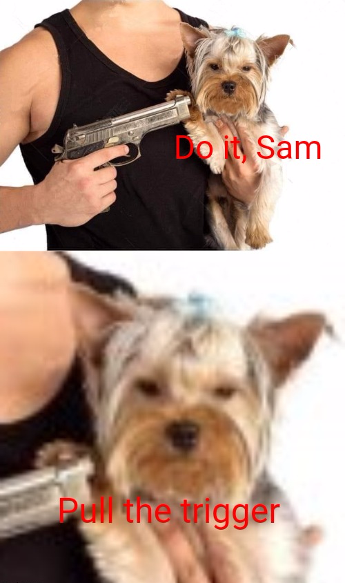 Do It Sam, Pull the Trigger Blank Meme Template