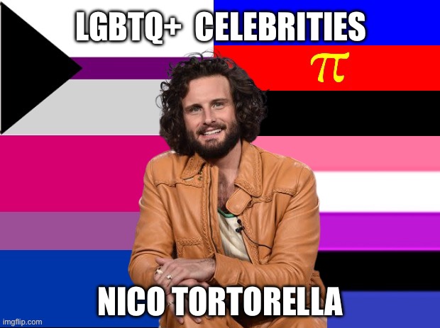 LGBTQ+ Celebrities: Nico Tortorella | LGBTQ+  CELEBRITIES; NICO TORTORELLA | image tagged in demisexual,polyamorous,bisexual,lgbtq,genderfluid,nico tortorella | made w/ Imgflip meme maker