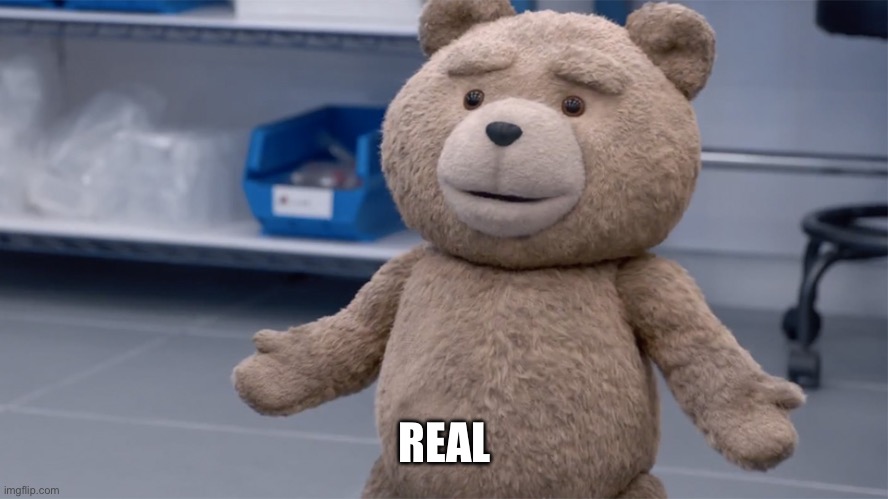 Ted Question | REAL | image tagged in ted question | made w/ Imgflip meme maker