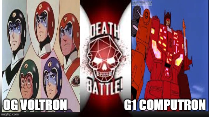 OG VOLTRON G1COMPUTRON | OG VOLTRON                        G1 COMPUTRON | image tagged in robots | made w/ Imgflip meme maker