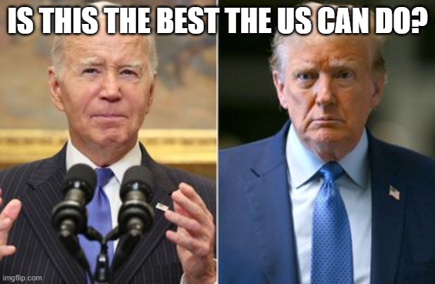 Is this all we have? | IS THIS THE BEST THE US CAN DO? | image tagged in politics,biden,donald trump | made w/ Imgflip meme maker