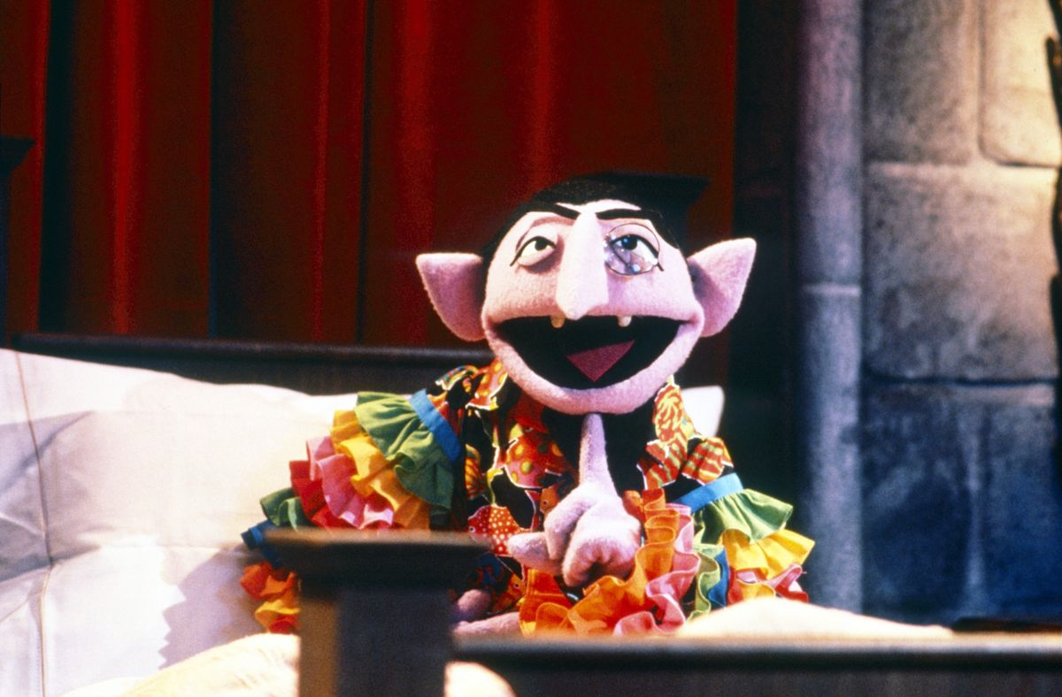 Count Von Count Dressed Colorfully Blank Meme Template