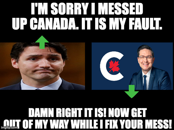 I'M SORRY I MESSED UP CANADA. IT IS MY FAULT. DAMN RIGHT IT IS! NOW GET OUT OF MY WAY WHILE I FIX YOUR MESS! | made w/ Imgflip meme maker