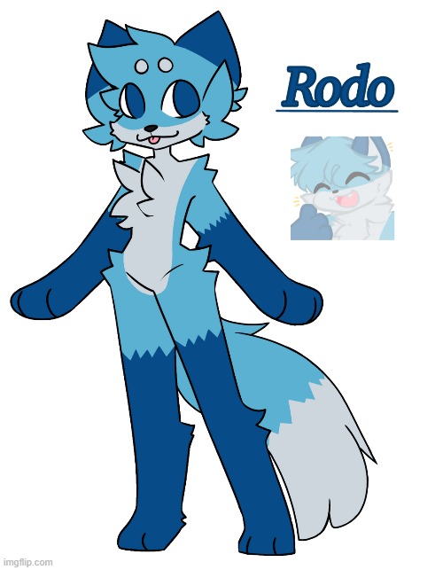 This is Rodo the Kemono Fox, Rodo wants to say hi to all of ya. (fun fact in the comm) | image tagged in furry,fox,kemono,cartoon,roblox | made w/ Imgflip meme maker
