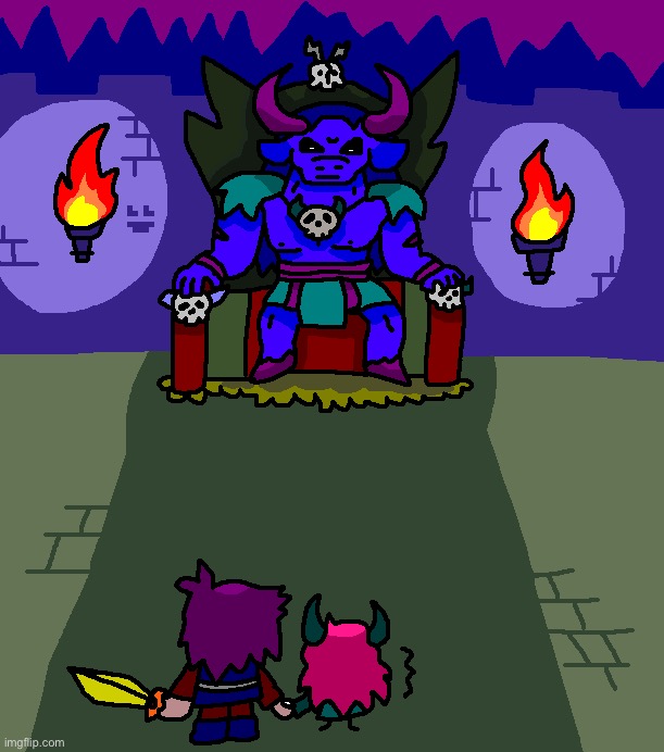 Lord Minotaur on his throne | made w/ Imgflip meme maker