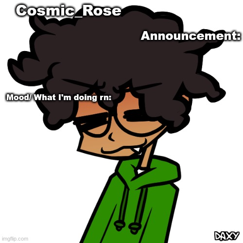 Rose's announcement temp Blank Meme Template