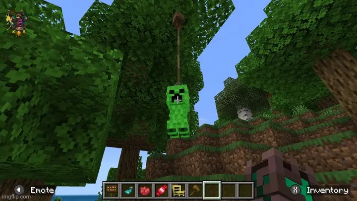 He's fine. | image tagged in minecraft,gaming,video games,nintendo switch,screenshot,multiplayer | made w/ Imgflip meme maker