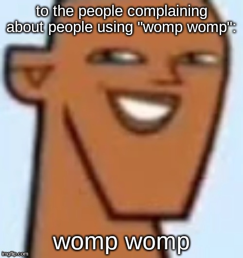 justin | to the people complaining about people using "womp womp":; womp womp | image tagged in justin | made w/ Imgflip meme maker