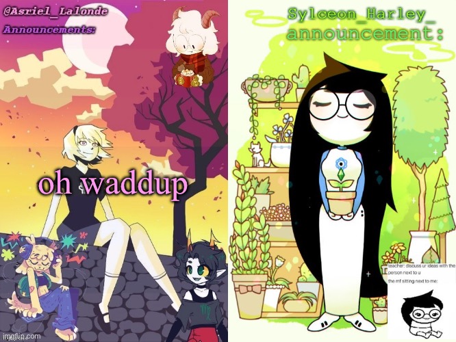 1,500 stars and 1080 moons in gd lol i needa stop | oh waddup | image tagged in asriel and sylceon shared template | made w/ Imgflip meme maker