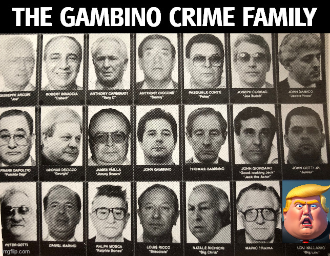 THE GAMBINO CRIME FAMILY | image tagged in gambino,crime,family,trump,criminal | made w/ Imgflip meme maker