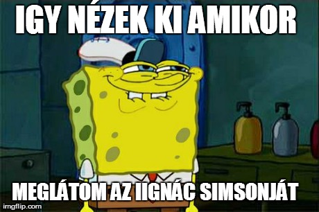 Don't You Squidward Meme | IGY NÃ‰ZEK KI AMIKOR  MEGLÃTOM AZ IIGNÃC SIMSONJÃT 
 | image tagged in memes,dont you squidward | made w/ Imgflip meme maker