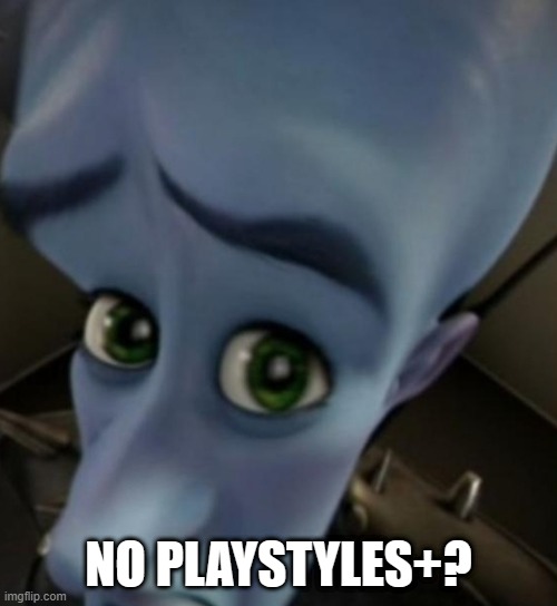Megamind no bitches | NO PLAYSTYLES+? | image tagged in megamind no bitches | made w/ Imgflip meme maker