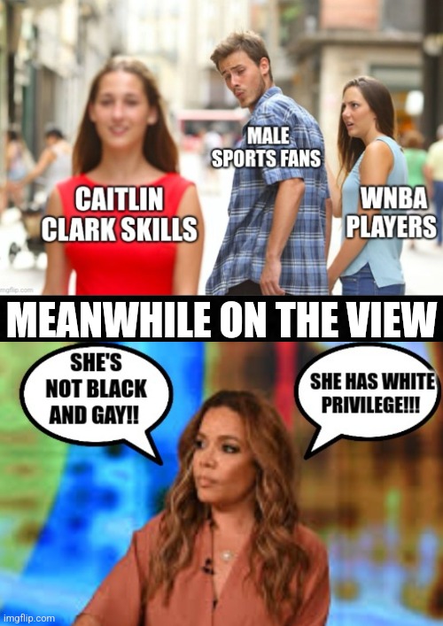 MEANWHILE ON THE VIEW | image tagged in white woman,white privilege,the view,lgbtq | made w/ Imgflip meme maker