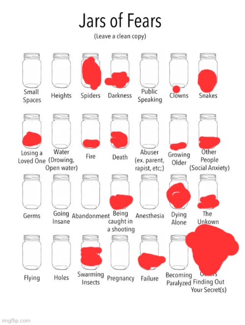 Jar of fears clear version | image tagged in jar of fears clear version | made w/ Imgflip meme maker