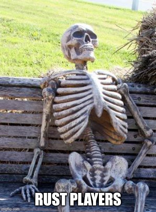 Waiting Skeleton Meme | RUST PLAYERS | image tagged in memes,waiting skeleton | made w/ Imgflip meme maker