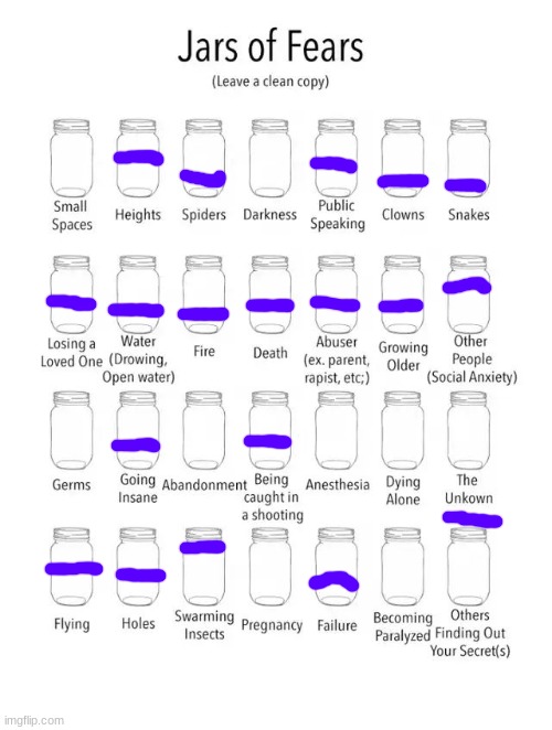 Jar of fears clear version | image tagged in jar of fears clear version | made w/ Imgflip meme maker